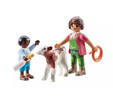 Playmobil® DuoPack 71803 DuoPack Farmárka s dieťaťom a teliatkom / Počet dielikov: 5 / od 4 rokov