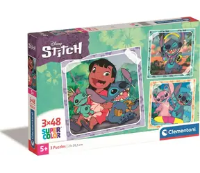 Clementoni PUZZLE Stitch / 3x48 dielikov / od 5 rokov