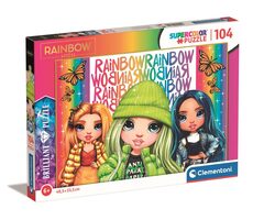 Clementoni Brilliant PUZZLE Rainbow High: Poppy, Jade a Skyler / 104 dielikov / od 6 rokov