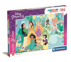 Clementoni Trblietavé PUZZLE Disney princeznej v záhrade / 104 dielikov / od 6 rokov
