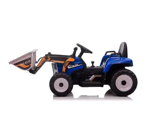 Eljet Detský elektrický traktor s nakladacou lyžicou modrá / 70W / rýchlosť 3-8km/h / nosnosť 30kg
