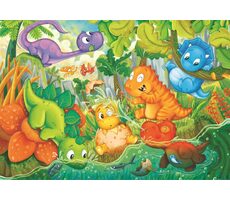 Clementoni PUZZLE Šťastná oáza dinosaurov MAXI / 24 dielikov / od 3 rokov