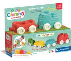 Clementoni Soft Clemmy Senzorický vláčik s kockami / od 6 mesiacov