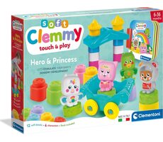 Clementoni Soft Clemmy Veľká hracia sada s knižkou Rytier a princezná / od 6 mesiacov