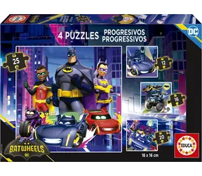 Educa Puzzle Batwheels 4v1 / (12 & 16 & 20 & 25 dielikov) / od 3 rokov