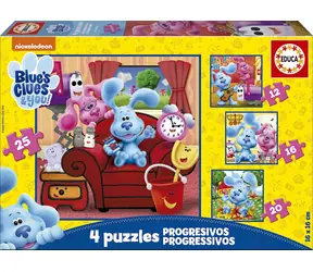 Educa Puzzle Blue's Clues 4v1 / (12 & 16 & 20 & 25 dielikov) / od 3 rokov 