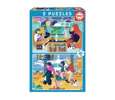 Educa Puzzle Cestovanie / 2x48 dielikov / od 3 rokov 