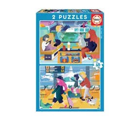 Educa Puzzle Cestovanie / 2x48 dielikov / od 3 rokov 
