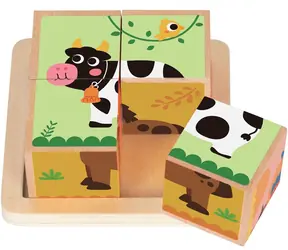 2Kids Toys Drevené kocky Farma 2 / od 18 mesiacov