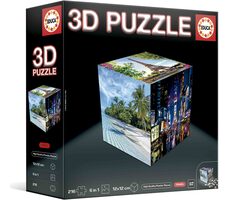 Educa 3D Puzzle kocka Cestovanie / 216 dielikov / od 14 rokov
