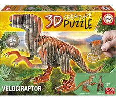 Educa 3D puzzle Velociraptor / 64 dielikov / od 6 rokov