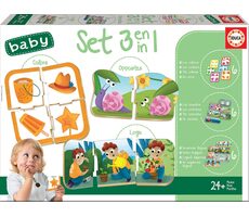Educa Baby puzzle set Farby postupnosť a protiklady 3v1 / 54 dielikov / od 2 rokov