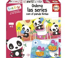 Educa Baby vkladačka Panda Bimba a kamaráti / 6x3 dieliky / od 2 rokov