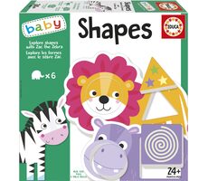 Educa Baby vkladačka Preskúmaj tvary so zebrou Zakem / 6x2 dieliky / od 2 rokov