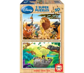 Educa Drevené puzzle Disney Zvierací kamaráti
