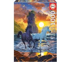 Educa Puzzle Jednorožce na pláži / 1000 dielikov / od 12 rokov