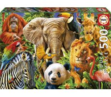 Educa Puzzle Koláž divokých zvierat / 500 dielikov / od 11 rokov