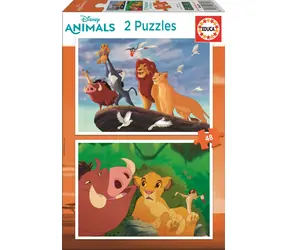 Educa Puzzle Leví kráľ: S najbližšími / 2x48 dielikov / od 3 rokov