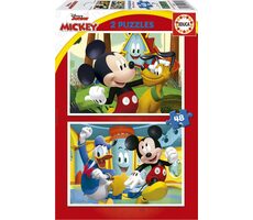 Educa Puzzle Mickey Mouse: Zábavný park / 2x48 dielikov / od 4 rokov