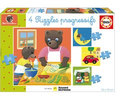 Educa Puzzle Petit Ours Brun 4v1 / (12 & 16 & 20 & 25 dielikov) / od 5 rokov
