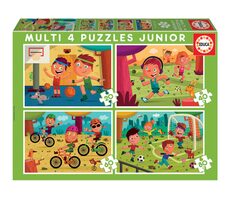 Educa Puzzle Sporty 4v1 / (20 & 40 & 60 & 80 dielikov) / od 3 rokov