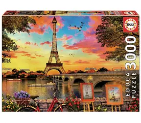 Educa Puzzle Západ slnka v Paríži / 3000 dielikov / od 14 rokov