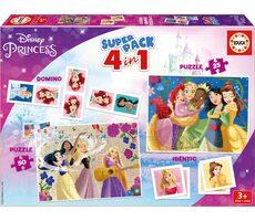 Educa Súbor hier Disney princeznej 4v1 / od 3 rokov