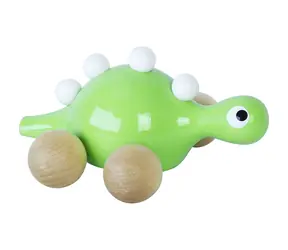 Vilac Drevený dinosaurus na kolieskach zelený
