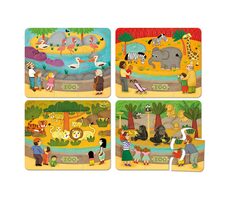 Vilac Drevené puzzle Zoo / od 2 rokov