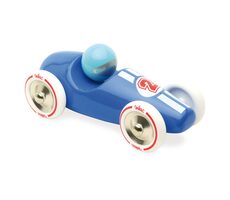 Vilac Závodné auto GM modré s bielymi kolesami / od 2 rokov