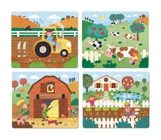 Vilac Drevené puzzle Farma 4 v 1/od 2 rokov