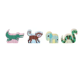 Vilac Drevené magnetické puzzle zvieratká Jungle / od 2 rokov
