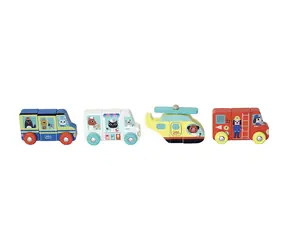 Vilac Drevené magnetické puzzle Záchranári / od 2 rokov