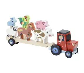 Vilac Drevený traktor so zvieratkami na nasadzovanie
