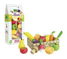 Vilac Drevený set Ovocie a zelenina / od 3 rokov