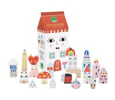 Vilac Drevené kocky Mestský dom / od 3 rokov