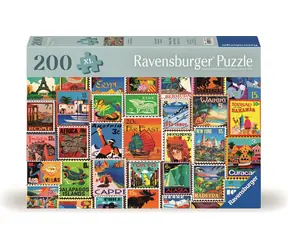 Ravensburger Puzzle: Známky z rôznych kútov sveta / 200 dielikov / od 8 rokov