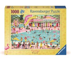 Ravensburger Puzzle: Radovánky pri bazéne / 1000 dielikov / od 14 rokov