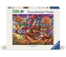Ravensburger Puzzle: Mystická lietajúca loď / 1500 dielikov / od 14 rokov