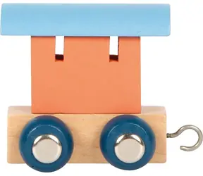 Small Foot Polárny písmenkový vagónik oranžový / od 2 rokov
