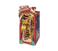 Robotime 3D skladačka Zarážka na knihy Vianočná ulička