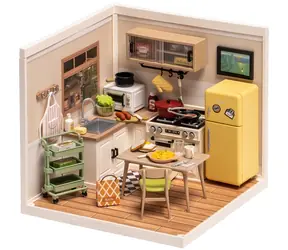 Robotime miniatúra domčeka Kuchynka Happy Meals