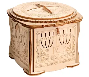 EscapeWelt 3D drevená skladačka hlavolamu Secret Lock Box / Obtiažnosť: ľahká / od 14 rokov
