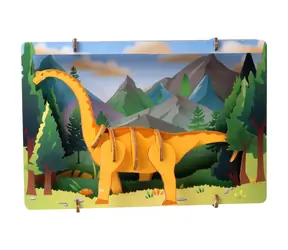 EscapeWelt 3D drevené puzzle Brontosaurus / Obtiažnosť: ľahká / od 8 rokov