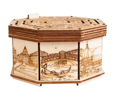 EscapeWelt Drevený hlavolam Secret Maze Box / Obtiažnosť: stredná / od 14 rokov