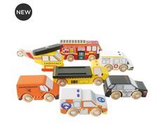 Le Toy Van Set záchranných autíčok s vrtuľníkom / od 2 rokov