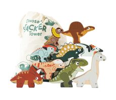 Le Toy Van Skladacia veža Dinosaury / od 18 mesiacov