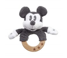 Rainbow Drevená/plyšová hrkálka Mickey Mouse / 0+