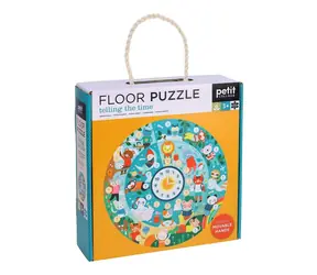 Petit Collage Podlahové puzzle Ilustrované učebné hodiny / od 3 rokov