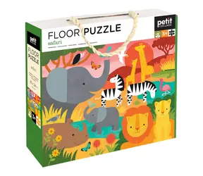 Petit Collage Podlahové puzzle safari / od 3 rokov